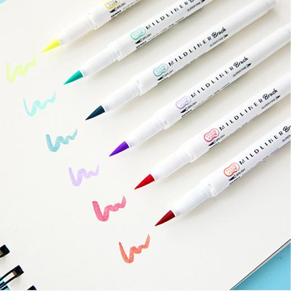 ZEBRA MILDLINER HIGHLIGHTER BRUSH PEN - PINKY PURPLE